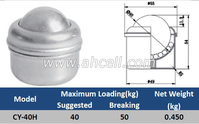 CY-40H Drop In Ball Transfer Unit