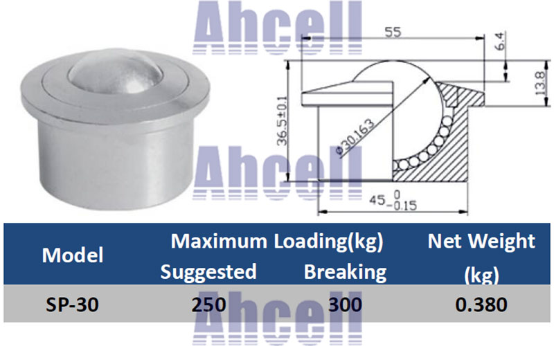 SP-30 air cargo stainless steel Ball Transfer